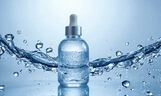 Illustration of water molecules symbolizing hydration